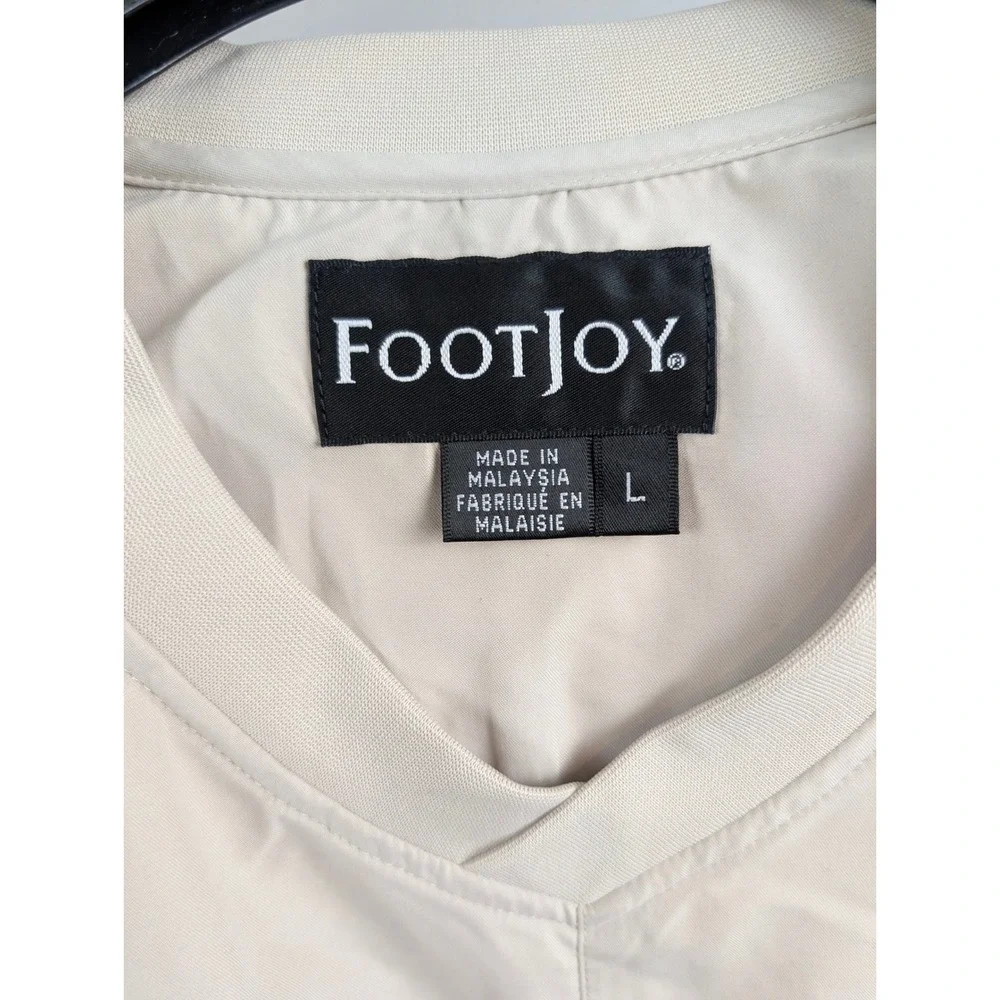 FootJoy Windshirt Golf Pullover Mens‎ Large Tan Excellent